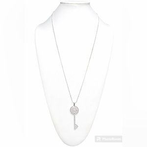 Silver Liz Claiborne Key Necklace